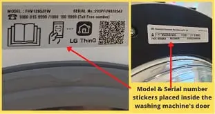 Washing Machine sticker 5 instructional