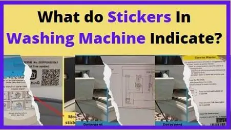 What do stickers in the washing machine indicate
