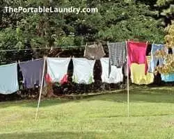 clothesline - clothes hung