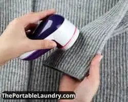 removing lint using fabric shavers
