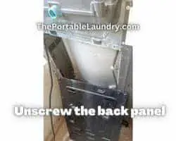 unscrew the back panel
