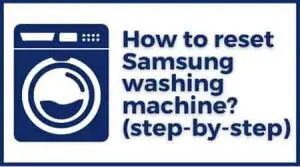 reset samsung washing machine