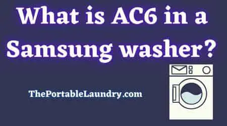 AC6 error in a Samsung washing machine