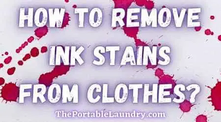 remove ink stains from clothes