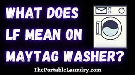 LF error on Maytag washer