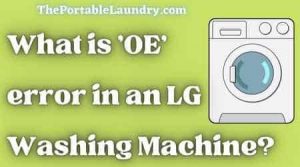 What is OE error in LG washing machines
