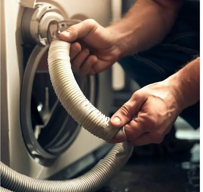 connecting drain hose to washing machine guide