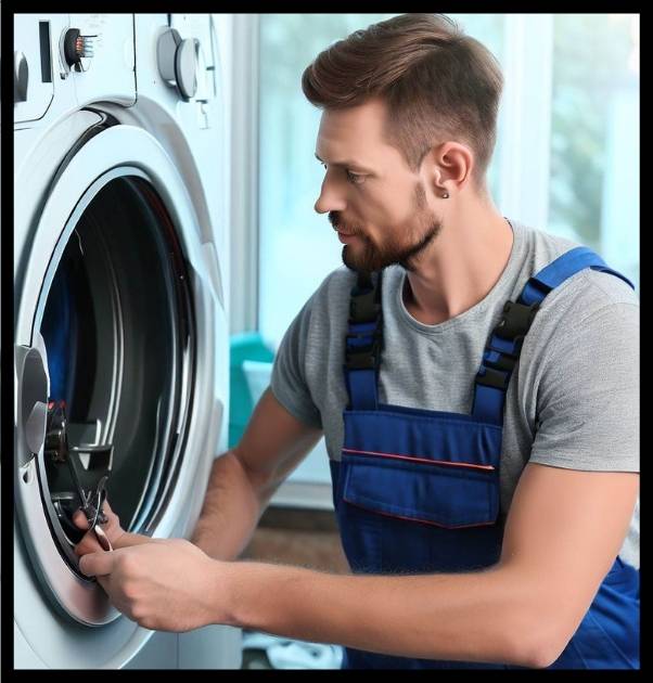 contacting professional washing machine repair person