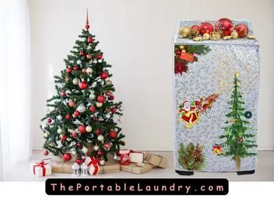 Christmas themed washing machine cover (top load)