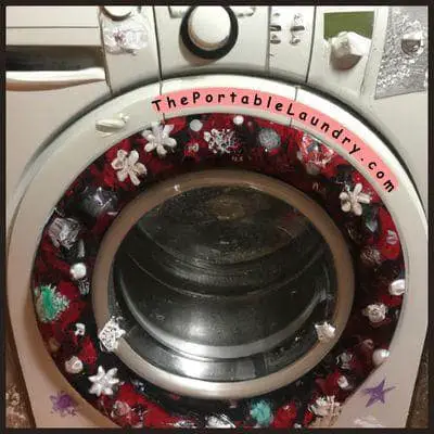 Christmas themed washing machine sticker front loader