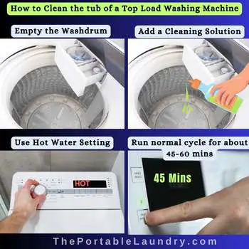 how to clean the tub of top load washing machine