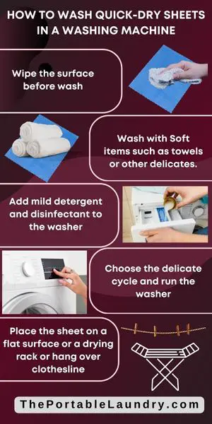 how to wash quick dry sheets in washing machine