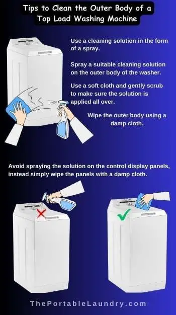 tips to clean outer body of washing machine
