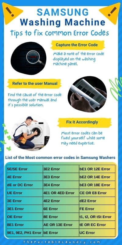 tips to fix common error codes in samsung washing machine