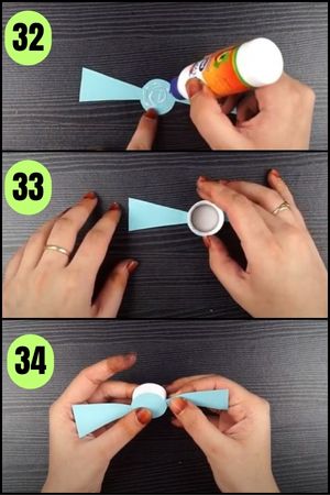 Step 12 - Glue the fan to the bottle cap