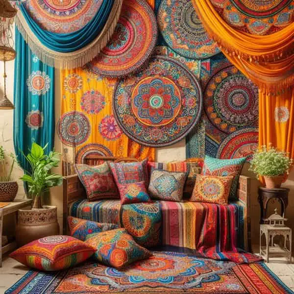 ethnic fabric drapes