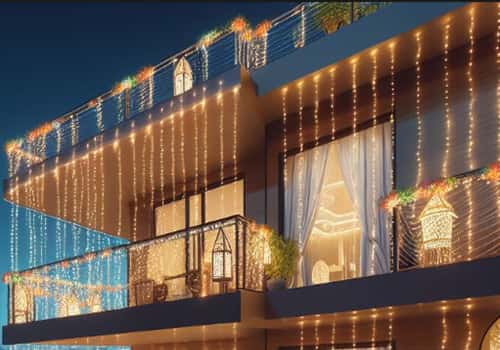 lights and latern decoration for makar sankranti