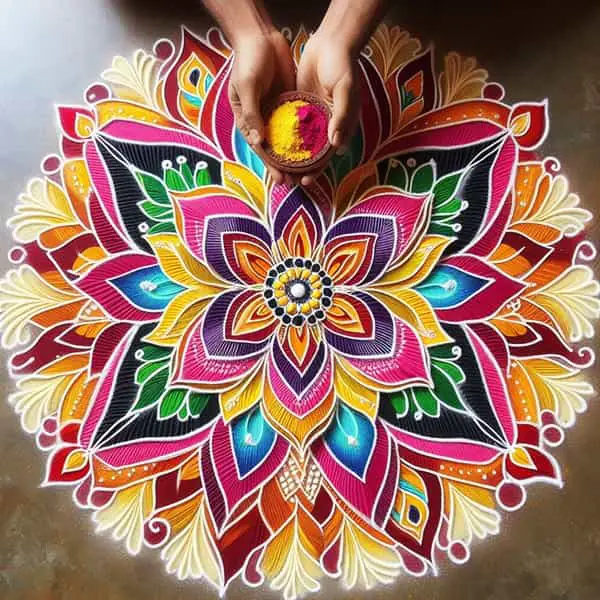 rangoli decoration for makar sankranti