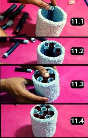 Step 11 - Inserting the pipes