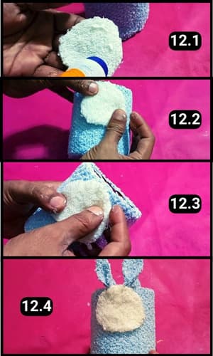 Step 12 - Fixing the face to the pen holder