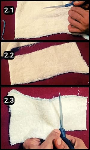 Step 2 - Cutting the Plushy Towel Sheet