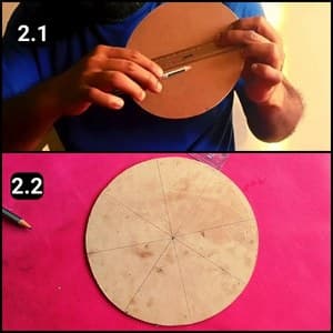 Step 2 - Mark and draw lines