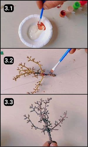Step 3 - Painting the Grape Stem