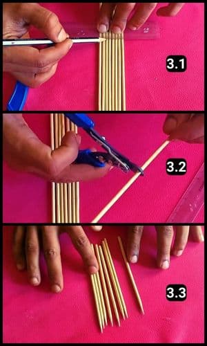 Step 3 - Trim the bamboo sticks