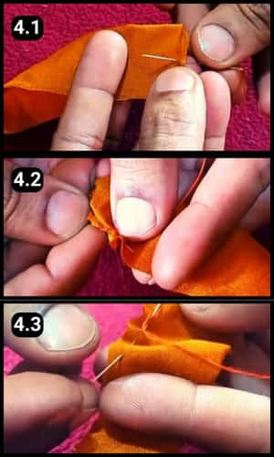 Step 4 - Sewing the Carrot Shape