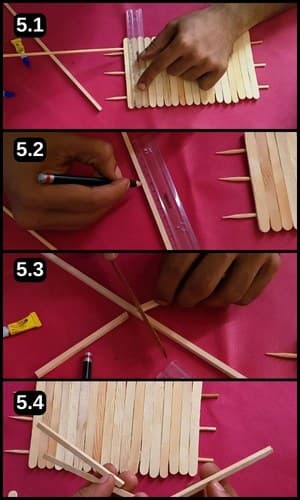 Step 5 - Measure and cut cubicle sticks