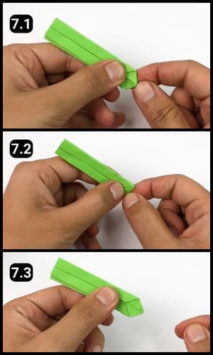 Step 7 - Folding the triangular edge for flexibility