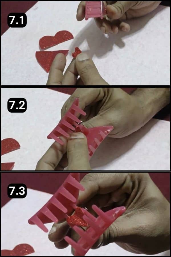 Step 7 - Place a tiny heart inside the Clip