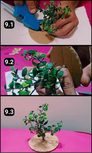 Step 9 - Fixing the tree to the ground 