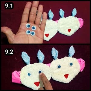 Step 9 - Stick the Googly eyes