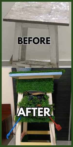 Table Stool Transformation (before and after)
