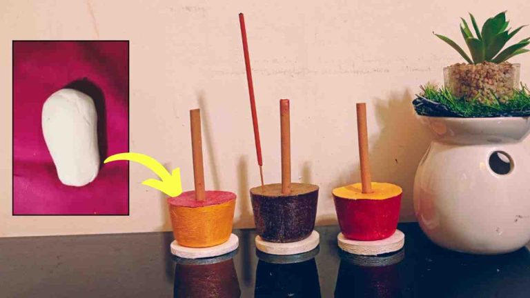 DIY Incense Stick Holder Made using Homemade Clay