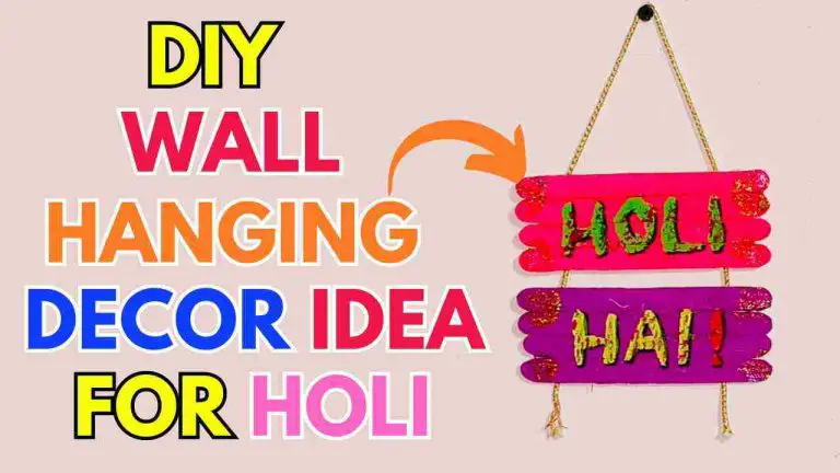 DIY Wall Hanging Decor Idea For Holi