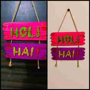 DIY Wall Hanging Decor Idea For Holi