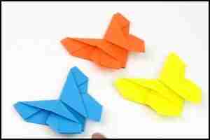 Origami paper butterfly craft for kids