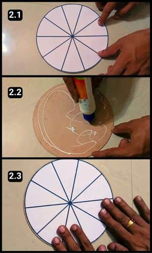 Step 2 - Cutting the circle with sections