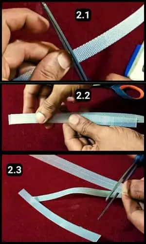 Step 2 - Cutting the required amount of strips