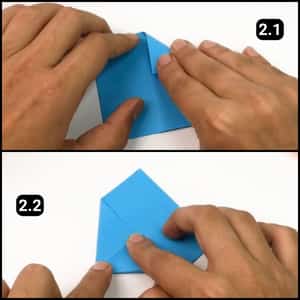 Step 2 - Forming a triangular shape