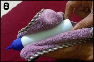 Step 2 - Wipe the bottle Thoroughly