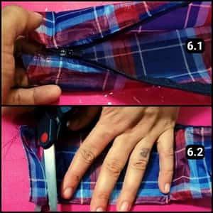 Step 6 - Sewing and Trim the sides