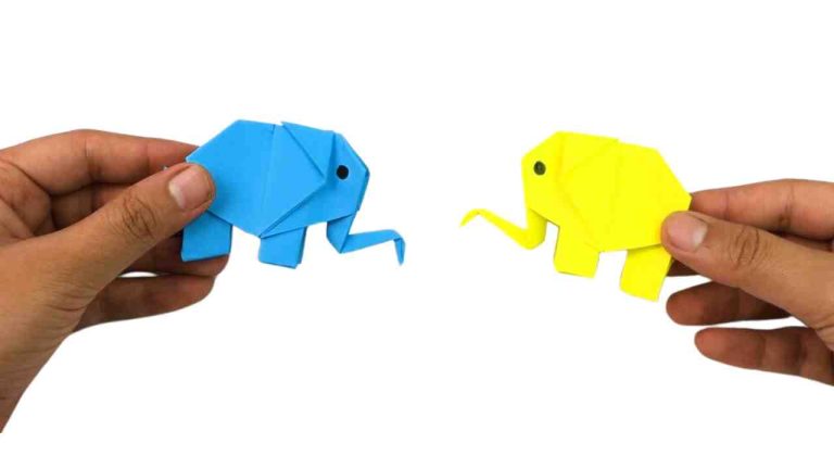 origami elephant - paper elephant