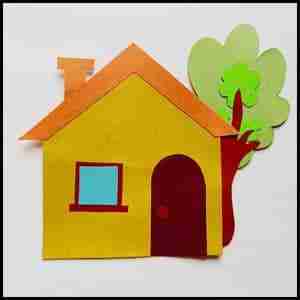 Paper House Craft for KIDS (Free Template Included)