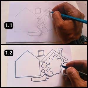 Step 1 - The Making of Paper House Template