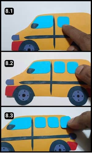 Step 8 - Assembling the passenger's Windows