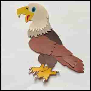 Easy Paper Eagle Craft for Kids (Includes free template)