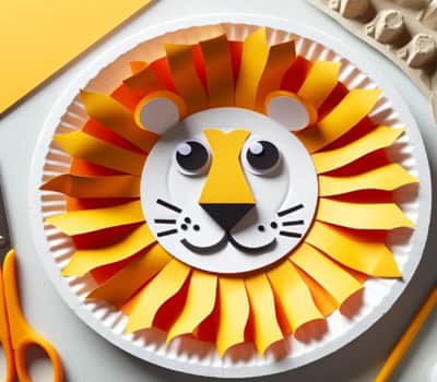 Paper LION Craft for KIDS (With Mane) - Completed project